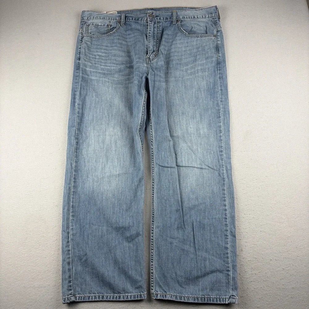 Levi's 569 Loose Straight Jeans Men's 38x30 Fits 40x29 Light Wash Denim